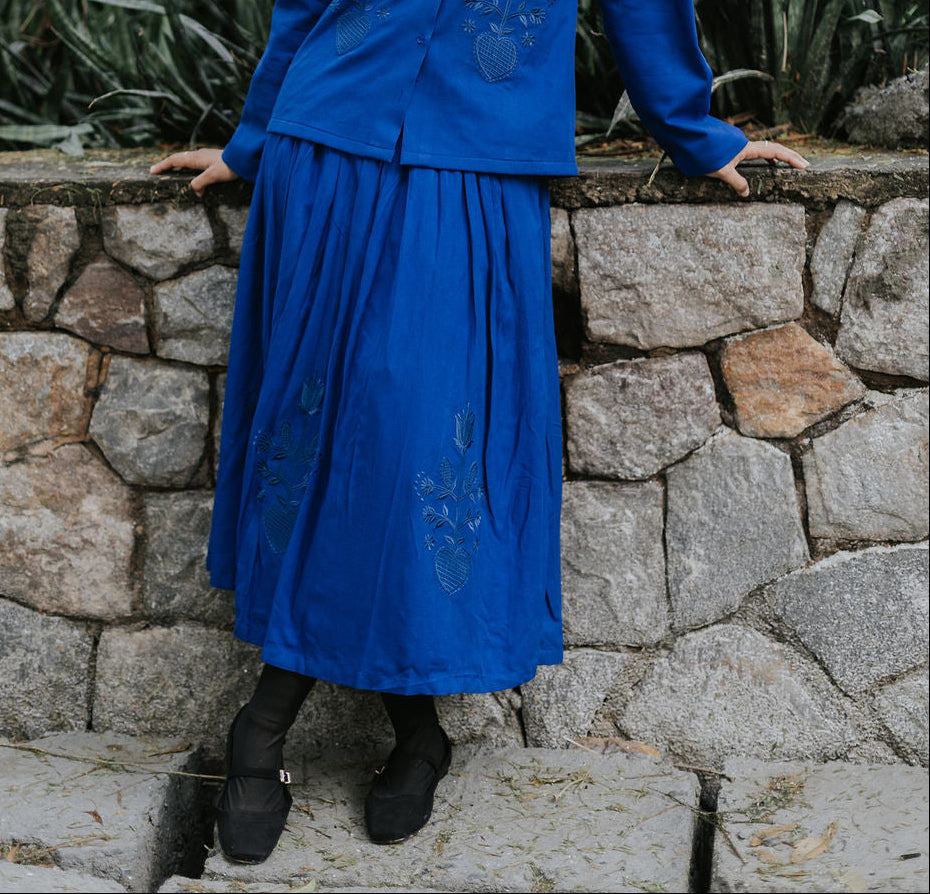 Royal Indigo Threads Skirt