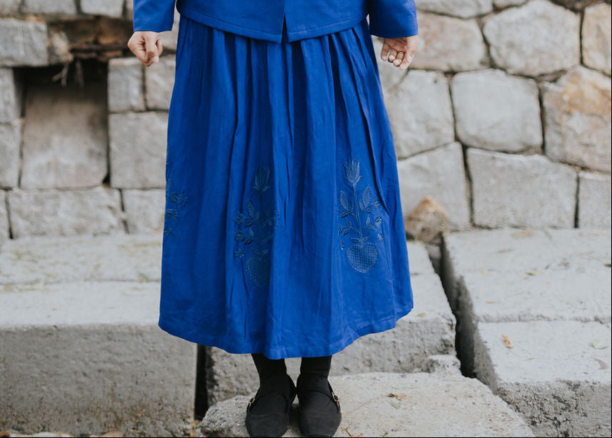 Royal Indigo Threads Skirt
