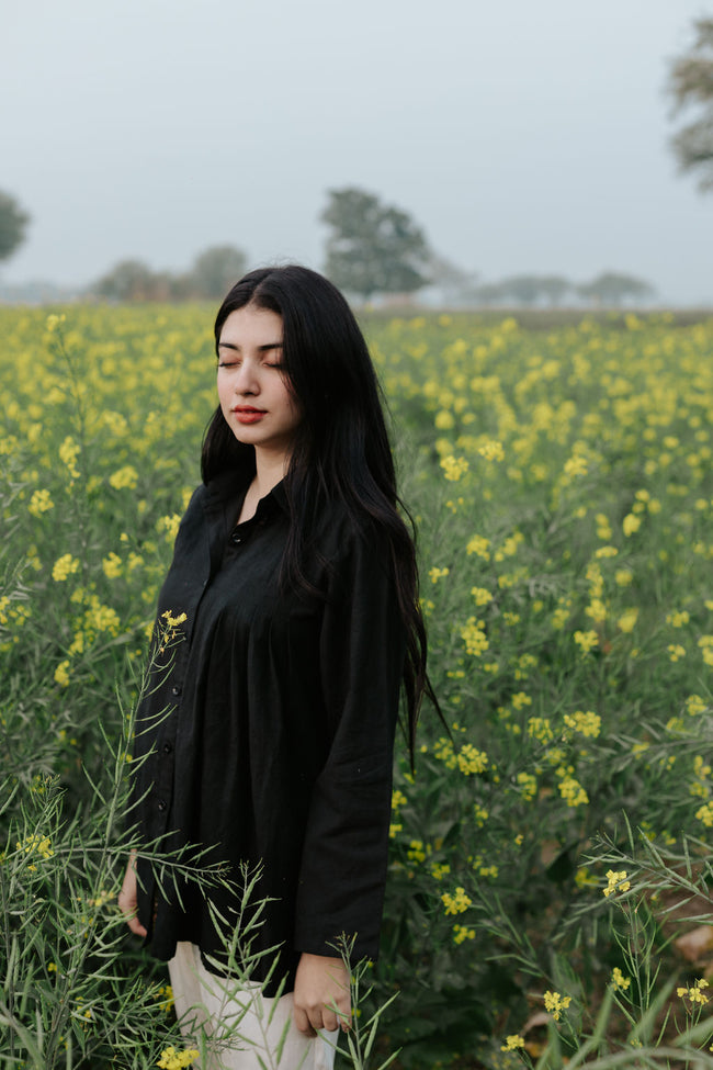 Linen Pintuck Shirt Main Image