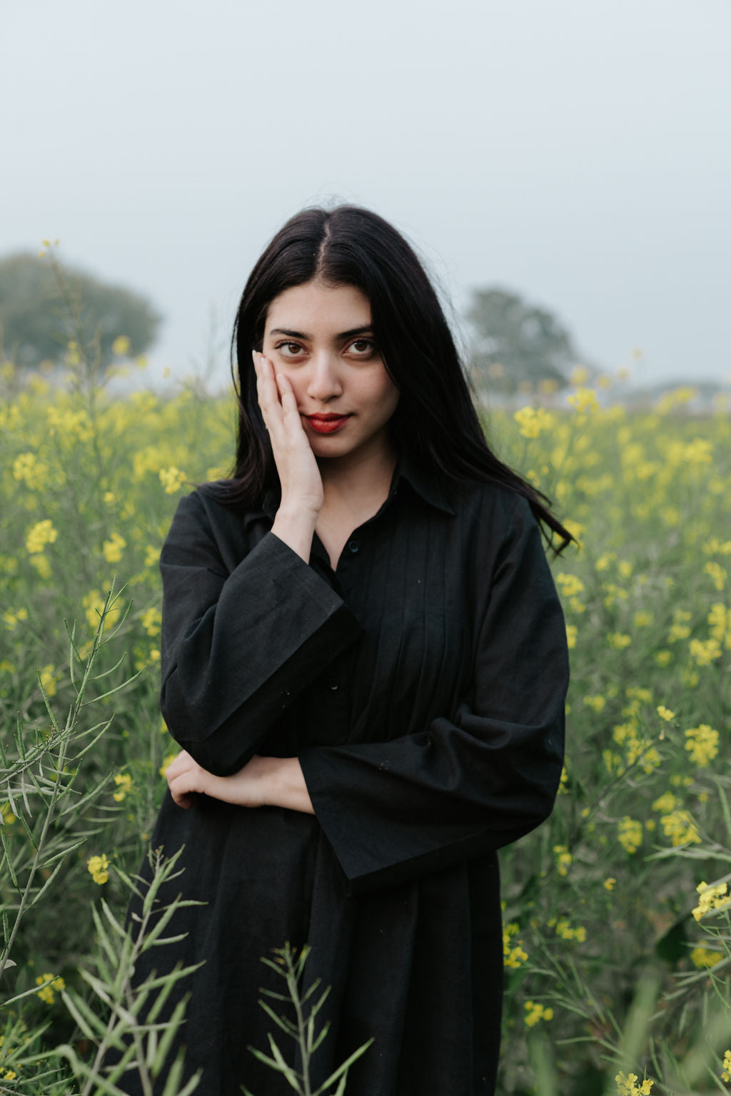 Linen Pintuck Shirt (SALE - All Sizes)