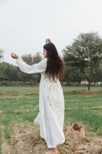 Neem Mulberry Leaves Naturally Bundle-Dyed Kurta
