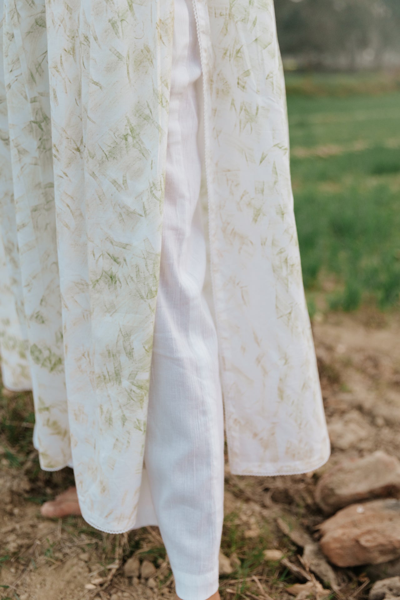 Neem Mulberry Leaves Naturally Bundle-Dyed Kurta [SALE S]