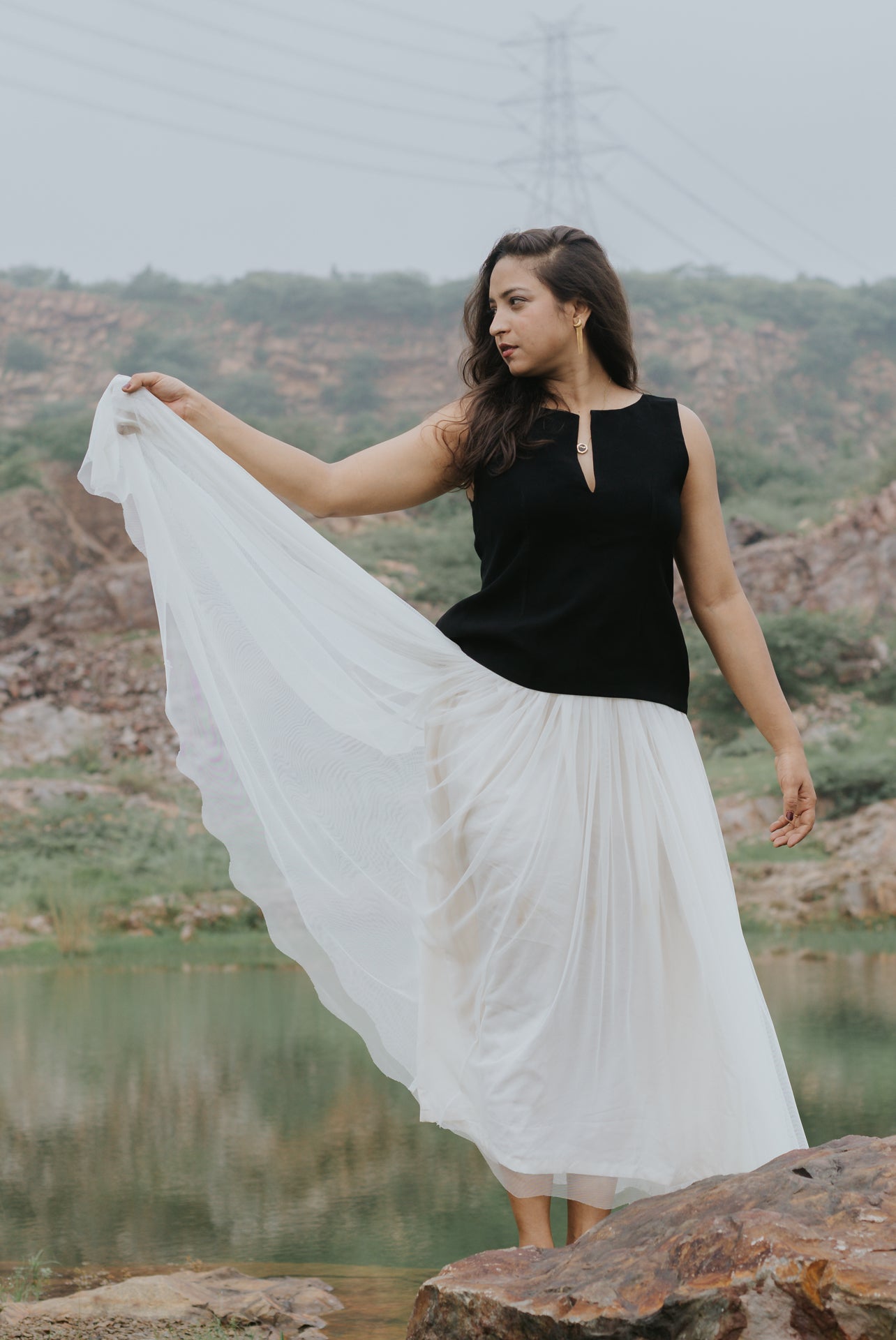 Unfinished Fog Skirt
