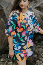 Painted Watercolour Short Dress
