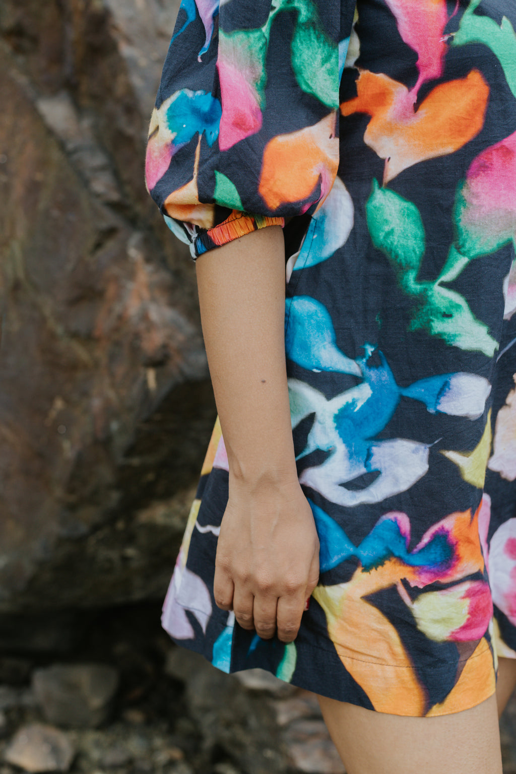 Painted Watercolour Short Dress