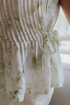 Neem Mulberry Pintuck top