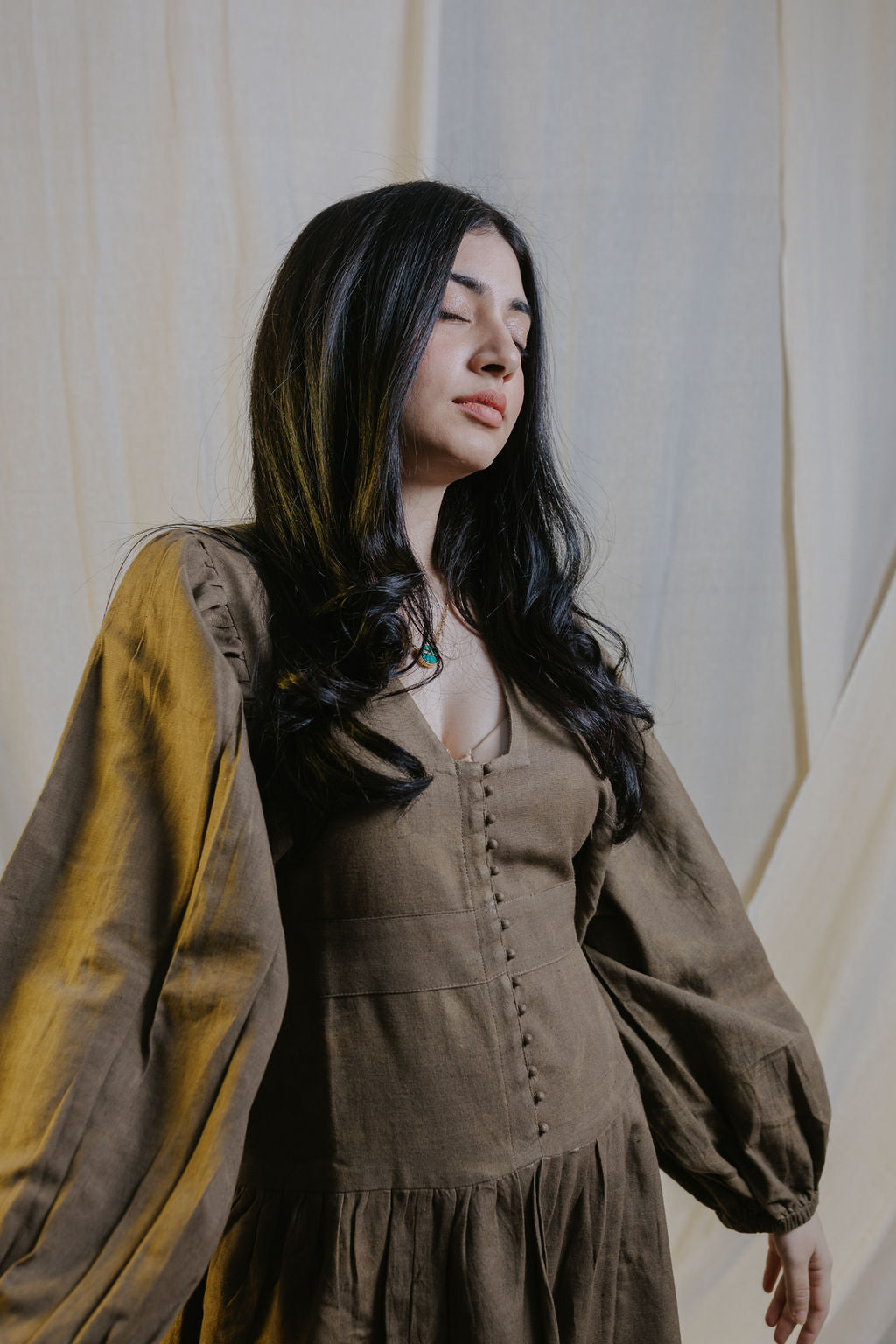 Olive Tiered Dress [SALE - XL]