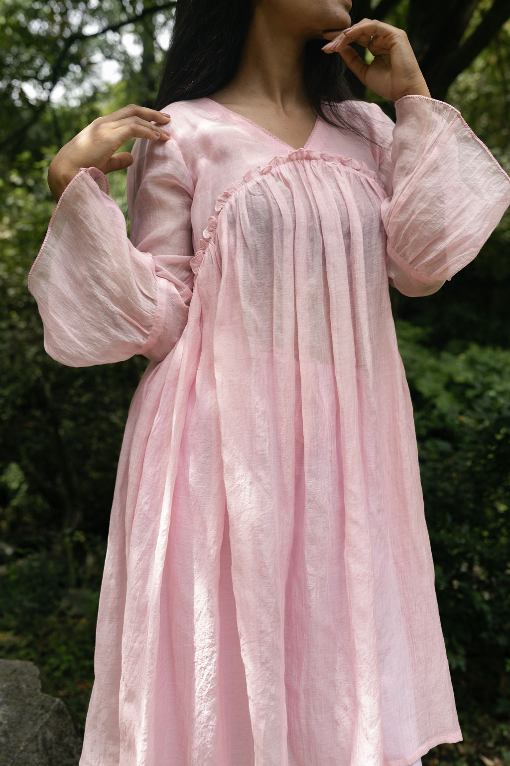 Blush Pink Chanderi Kurta