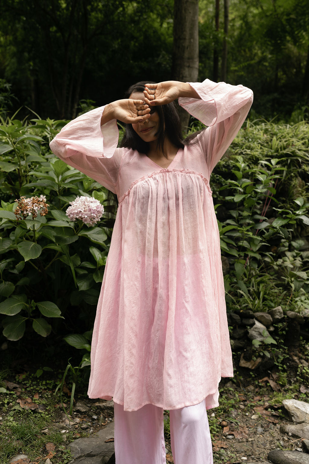 Blush Pink Chanderi Kurta