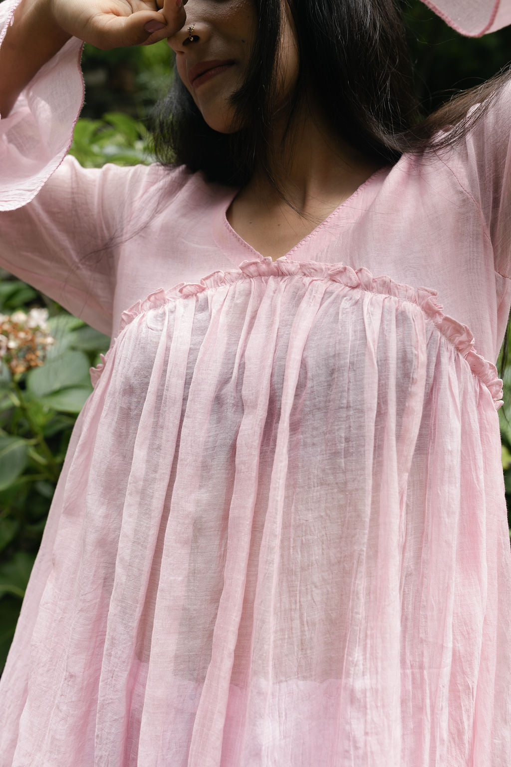 Blush Pink Chanderi Kurta