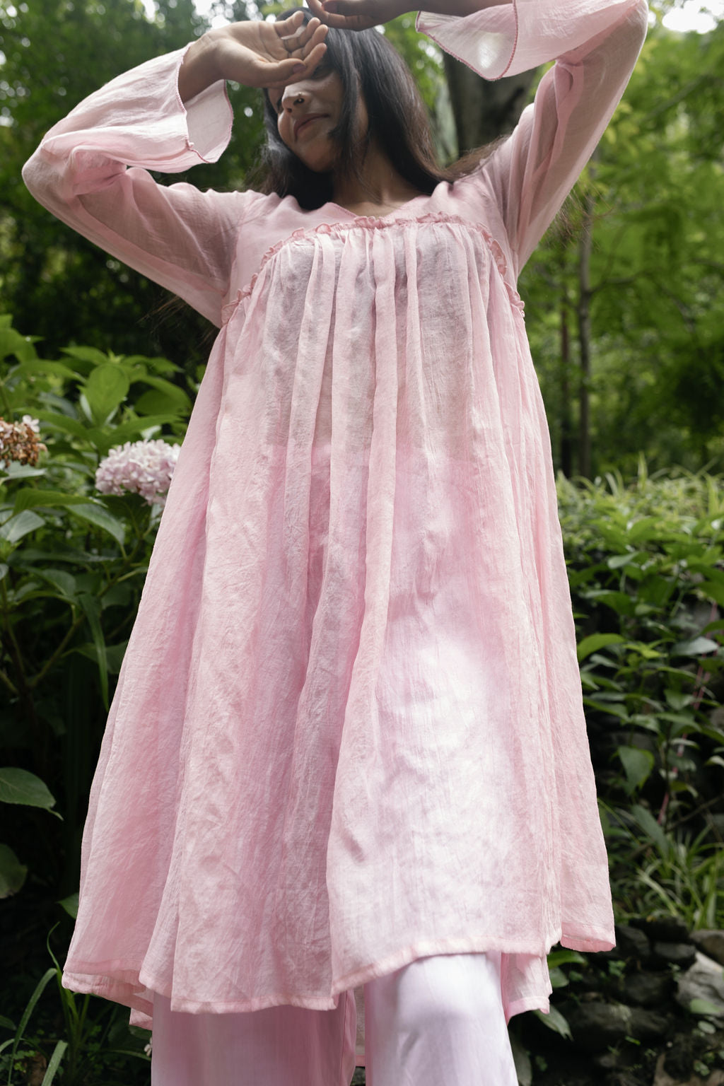 Blush Pink Chanderi Kurta
