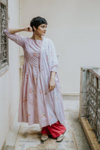 Rose Garden Cotton Kali Kurta Set