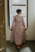 Rose Garden Cotton Kali Kurta Set