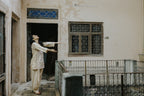 Embroidered Rose Linen Kurta Pajama Set