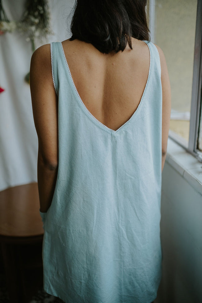 The Sea Pocket Linen Dress Main Image