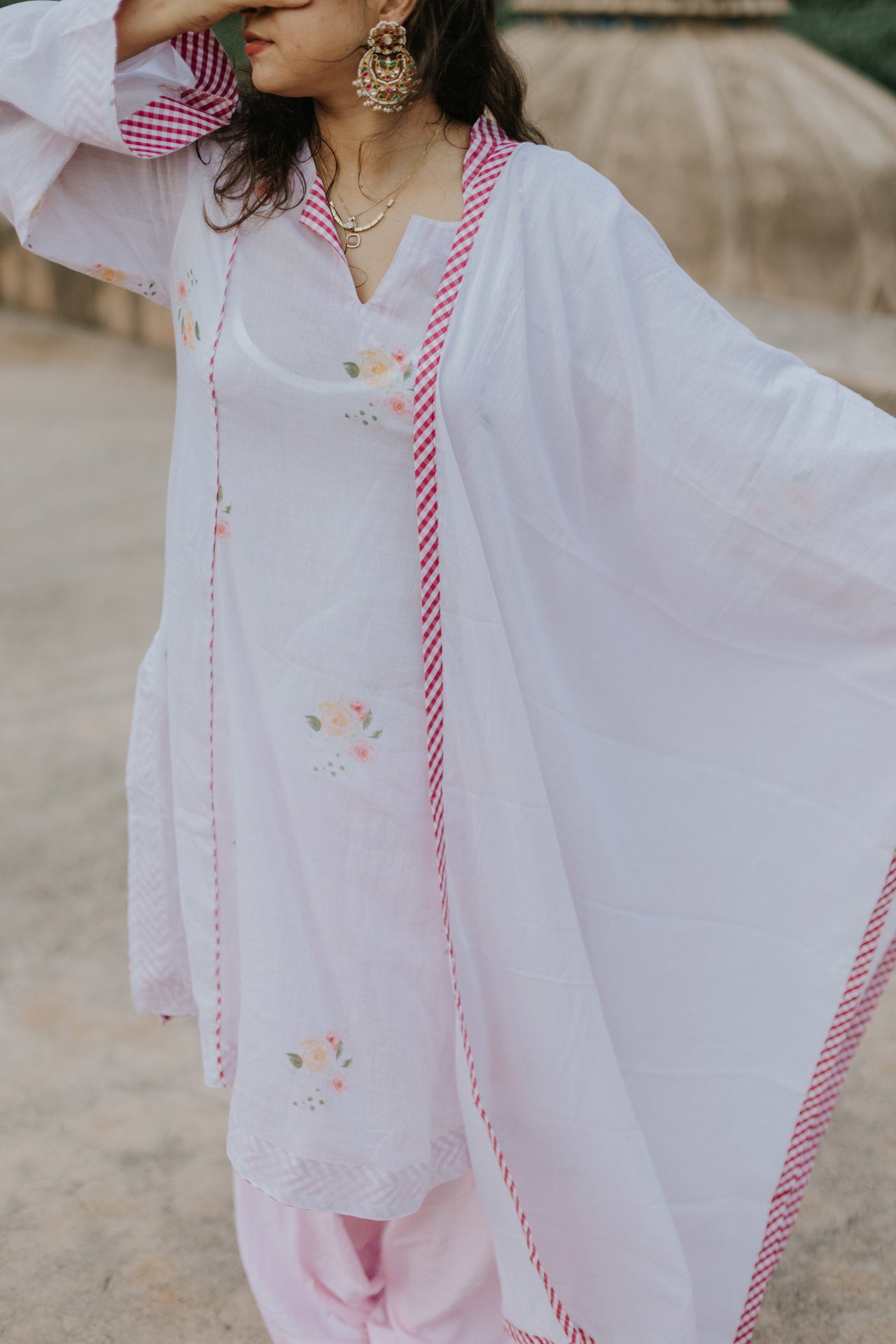 Soft Blush Mul Cotton Kurta Set