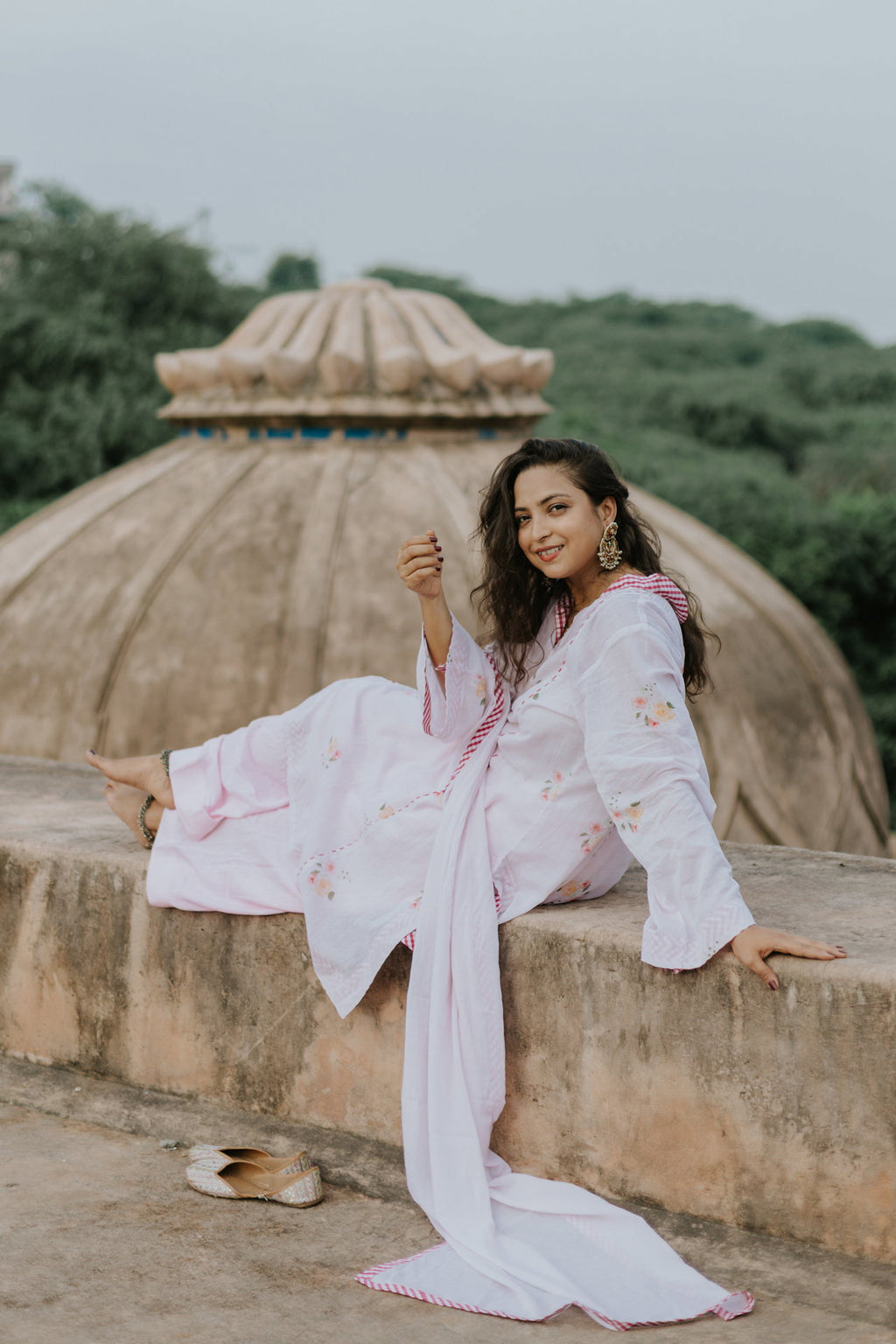 Soft Blush Mul Cotton Kurta Set