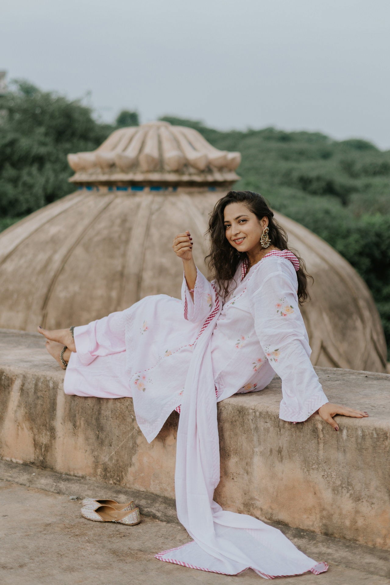 Soft Blush Mul Cotton Kurta Set
