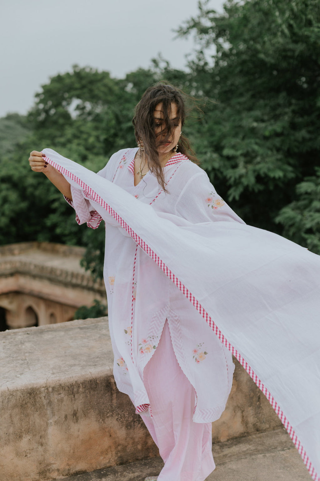Soft Blush Mul Cotton Kurta Set