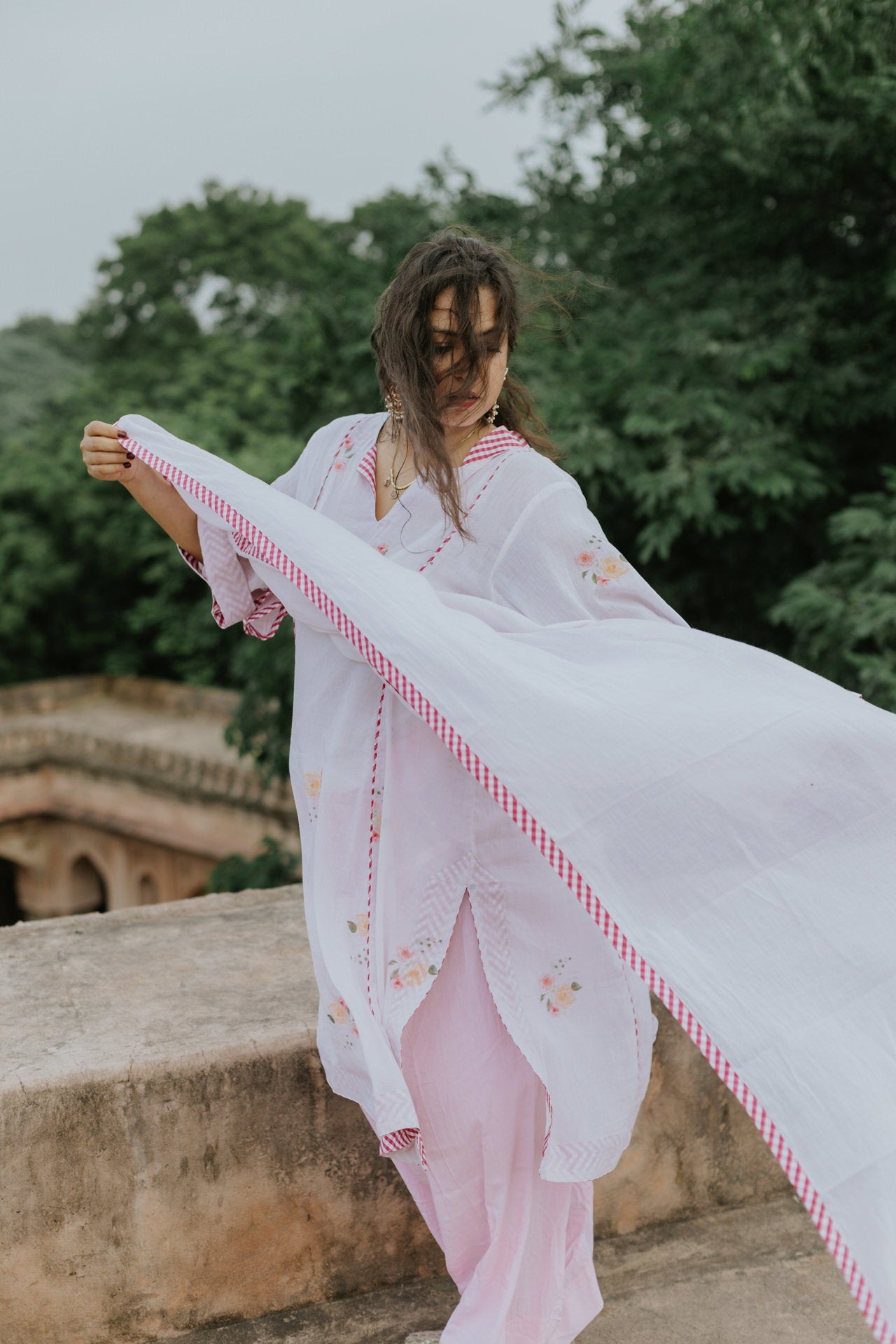 Soft Blush Mul Cotton Kurta Set
