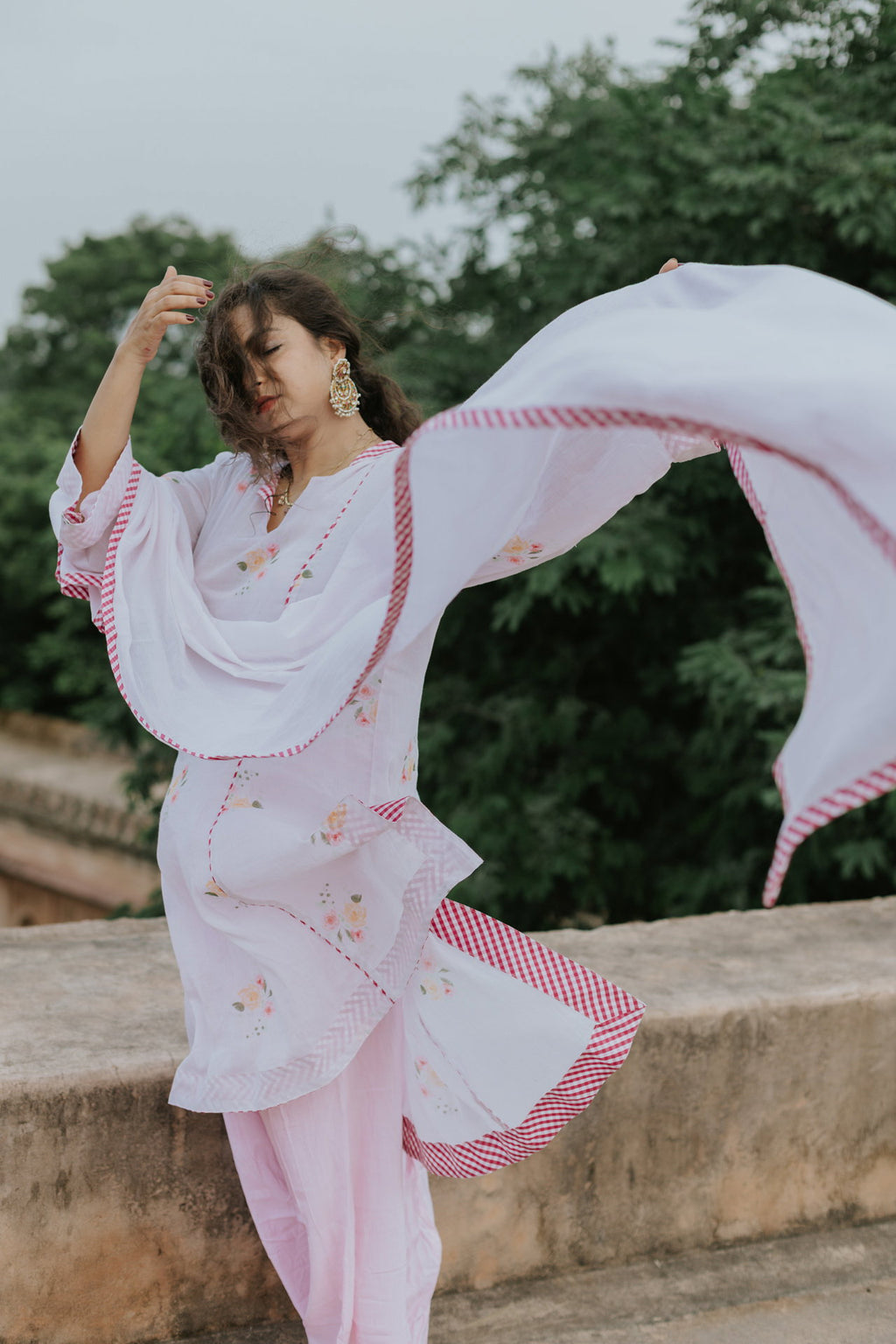 Soft Blush Mul Cotton Kurta Set