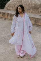 Soft Blush Mul Cotton Kurta Set