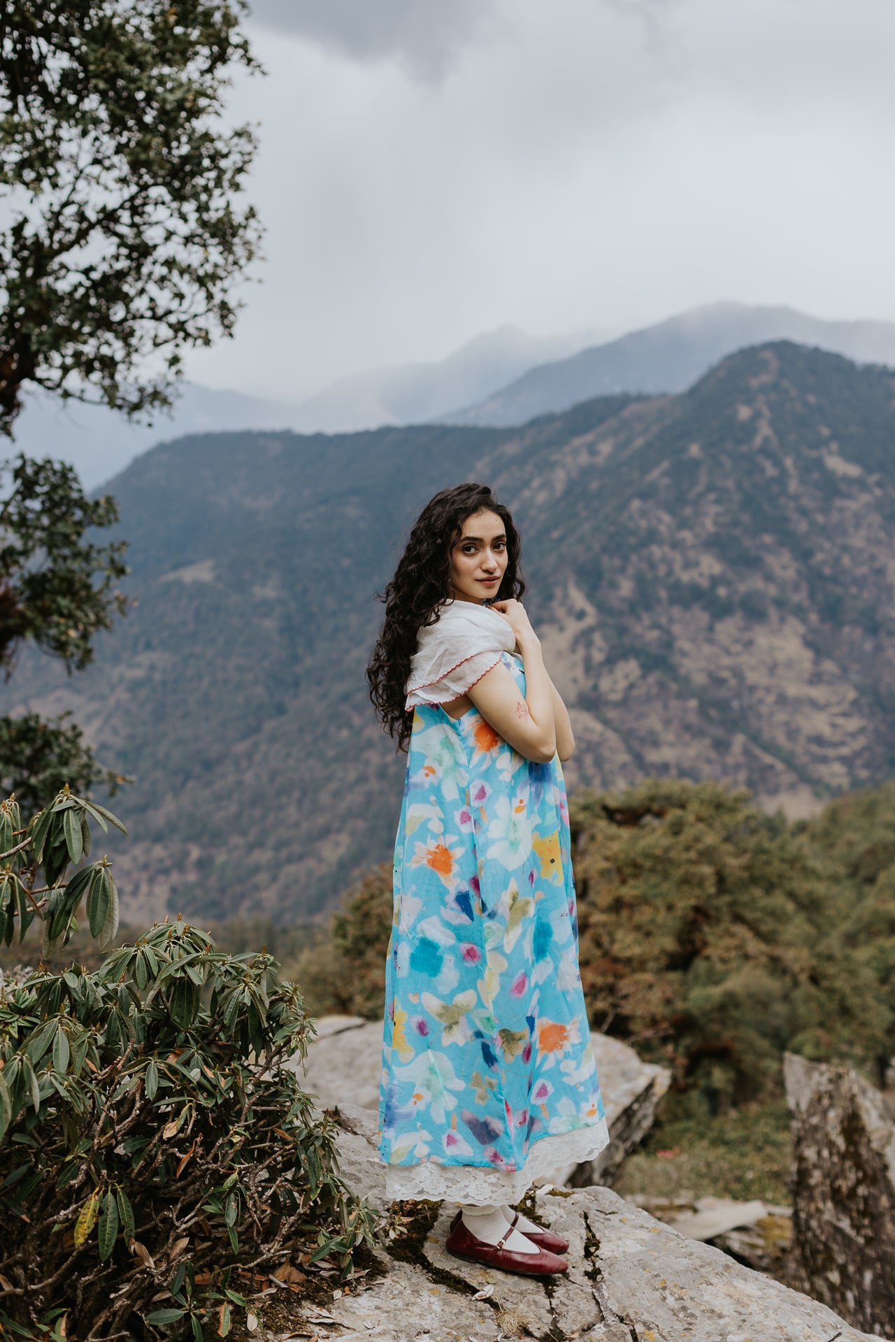 Blue Poppy Field Dress