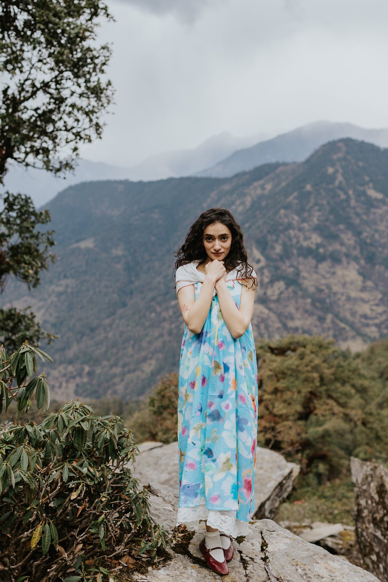 Blue Poppy Field Dress