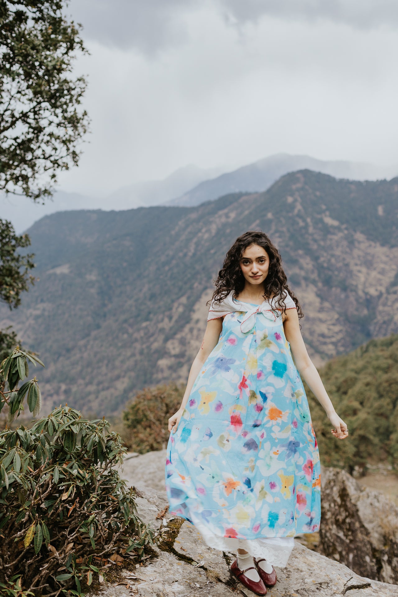 Blue Poppy Field Dress
