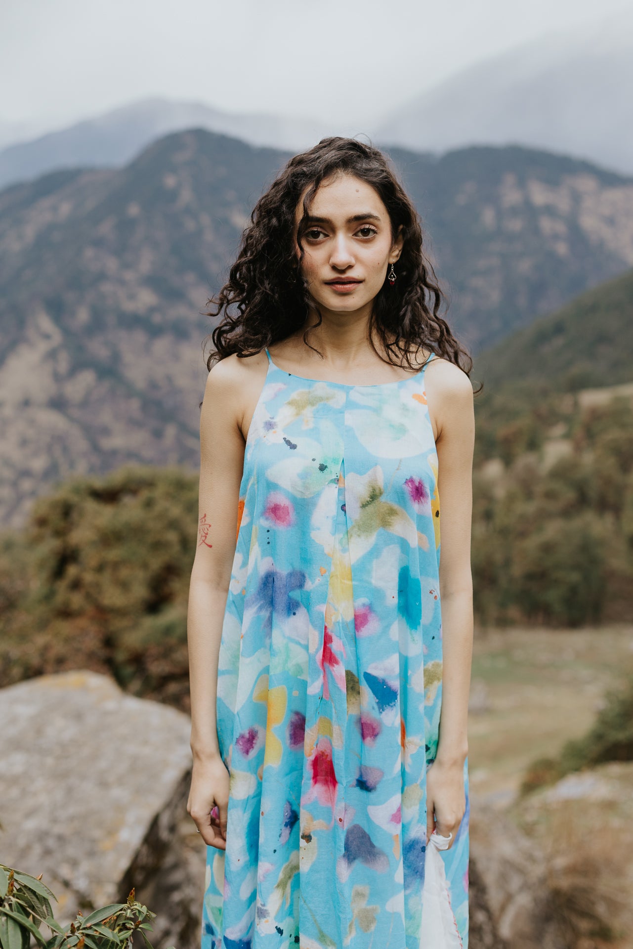 Blue Poppy Field Dress