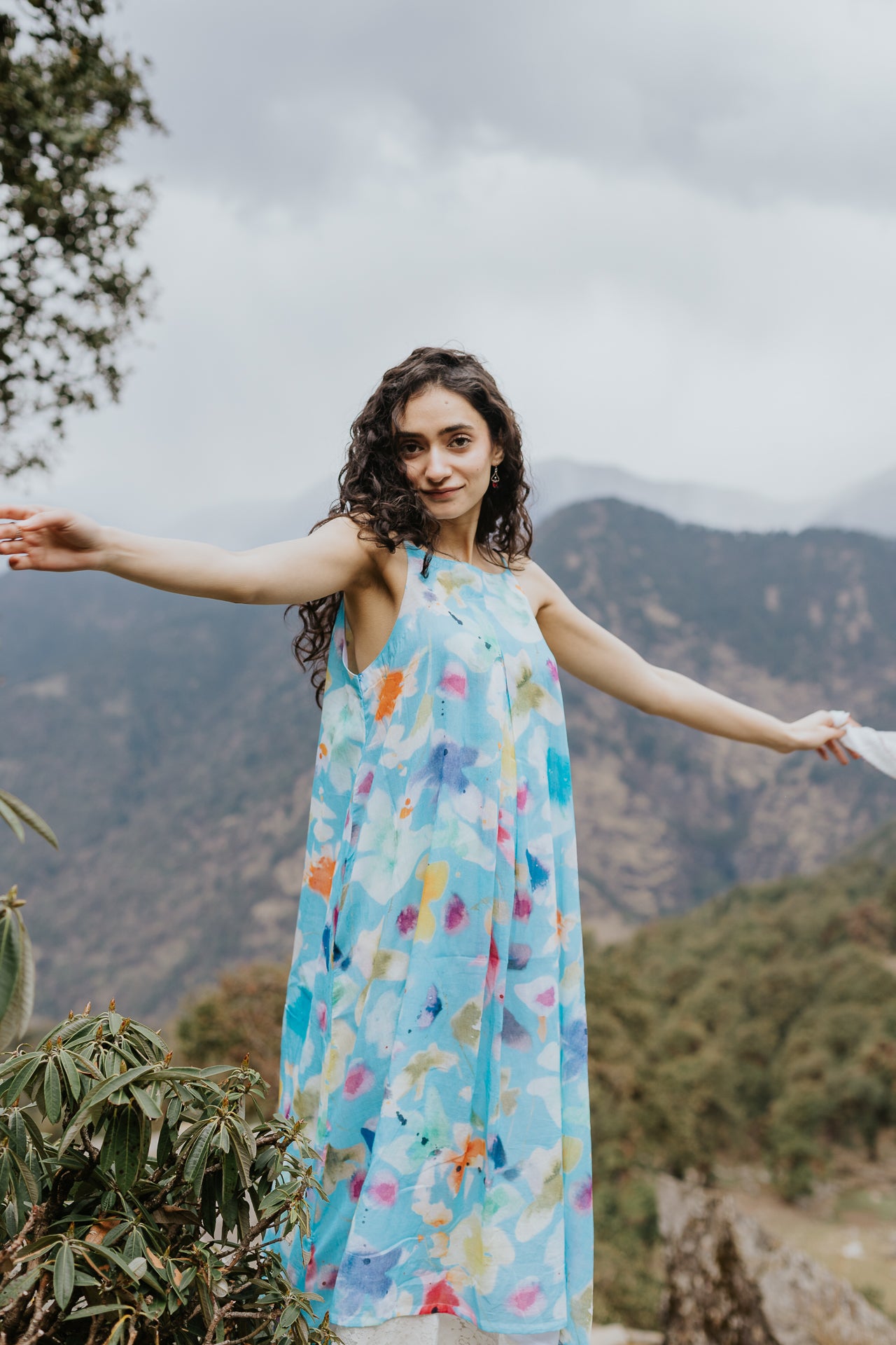 Blue Poppy Field Dress