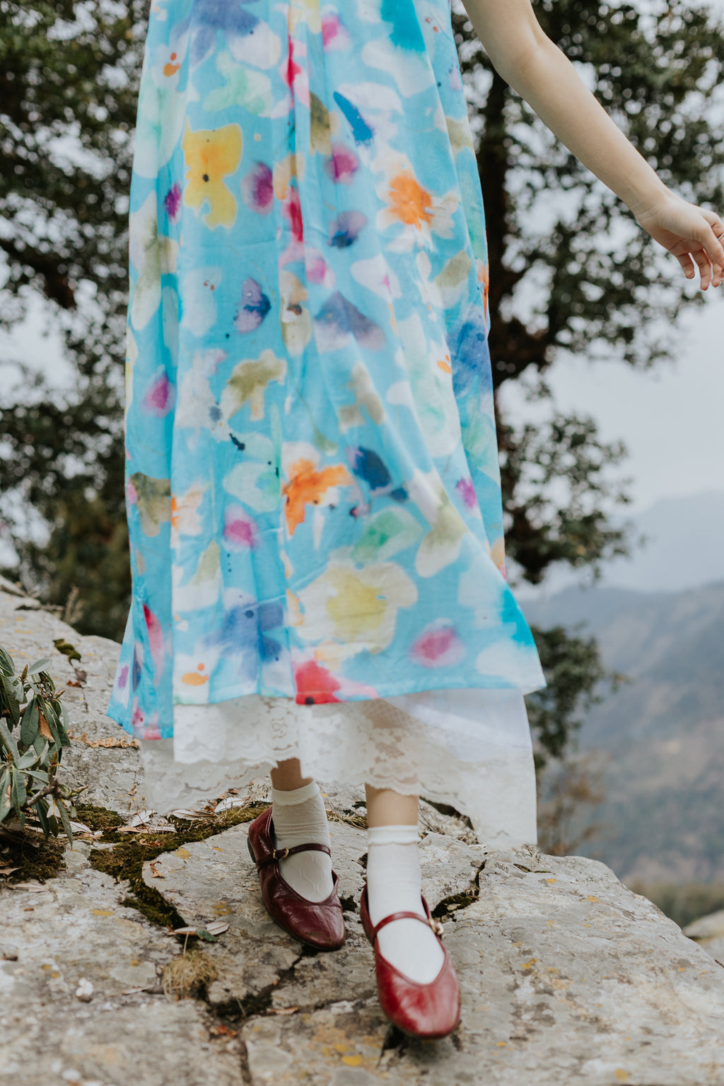 Blue Poppy Field Dress