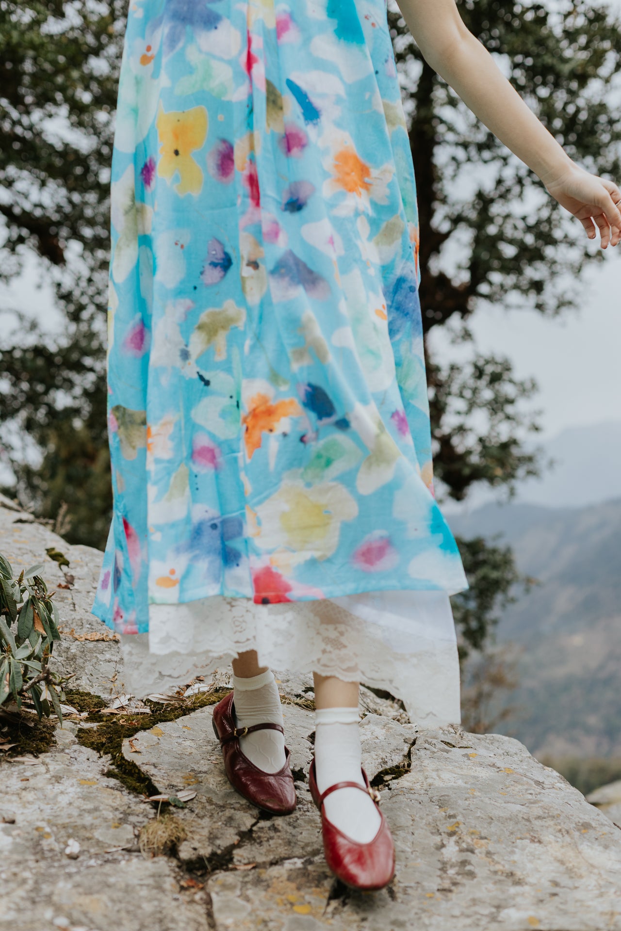 Blue Poppy Field Dress