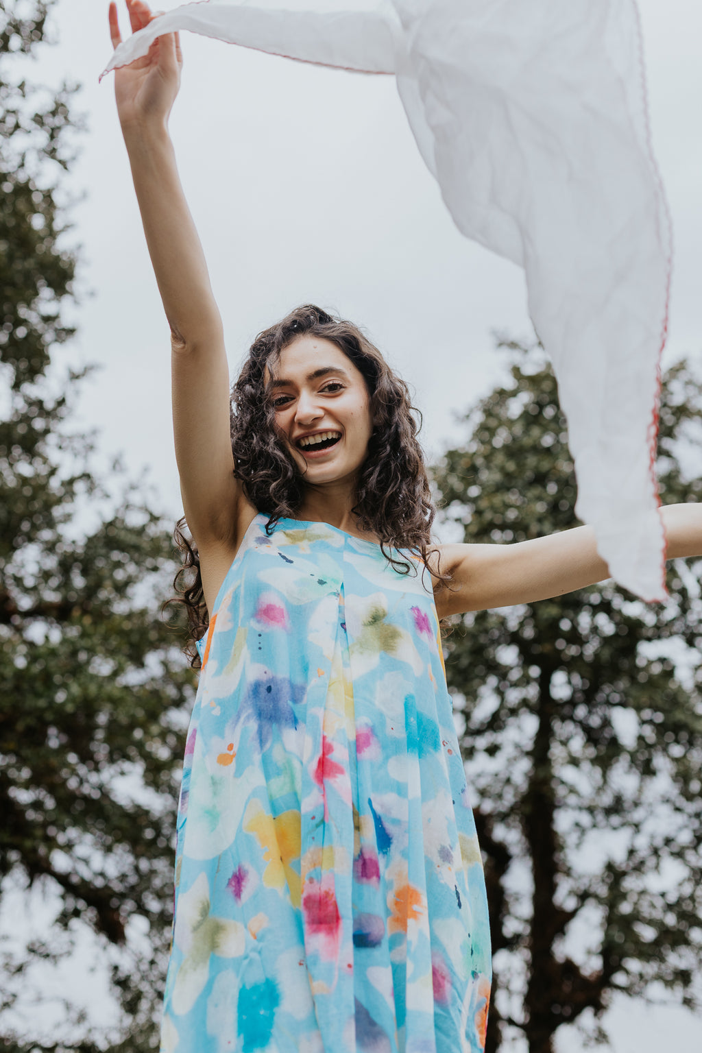 Blue Poppy Field Dress