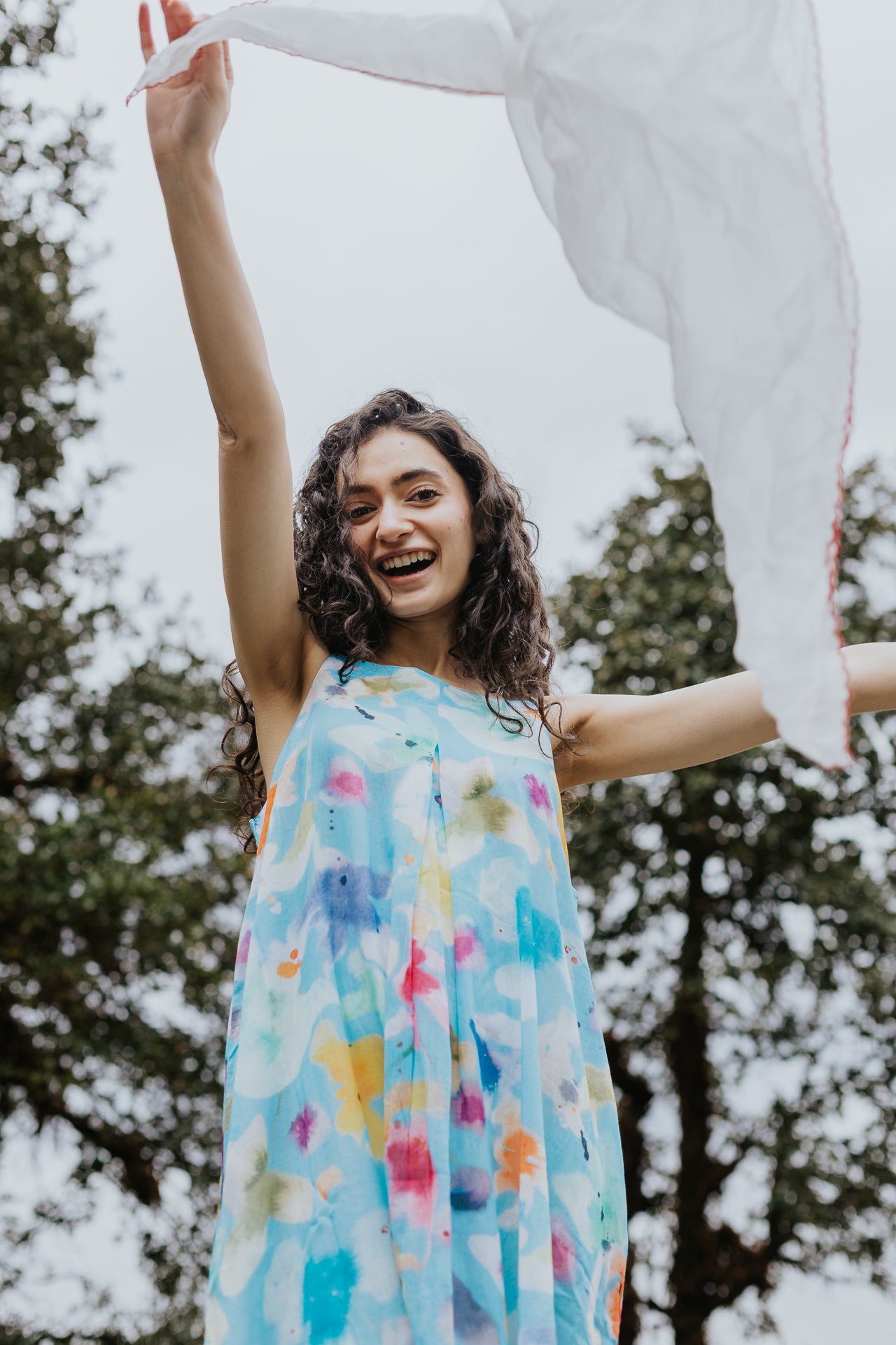 Blue Poppy Field Dress