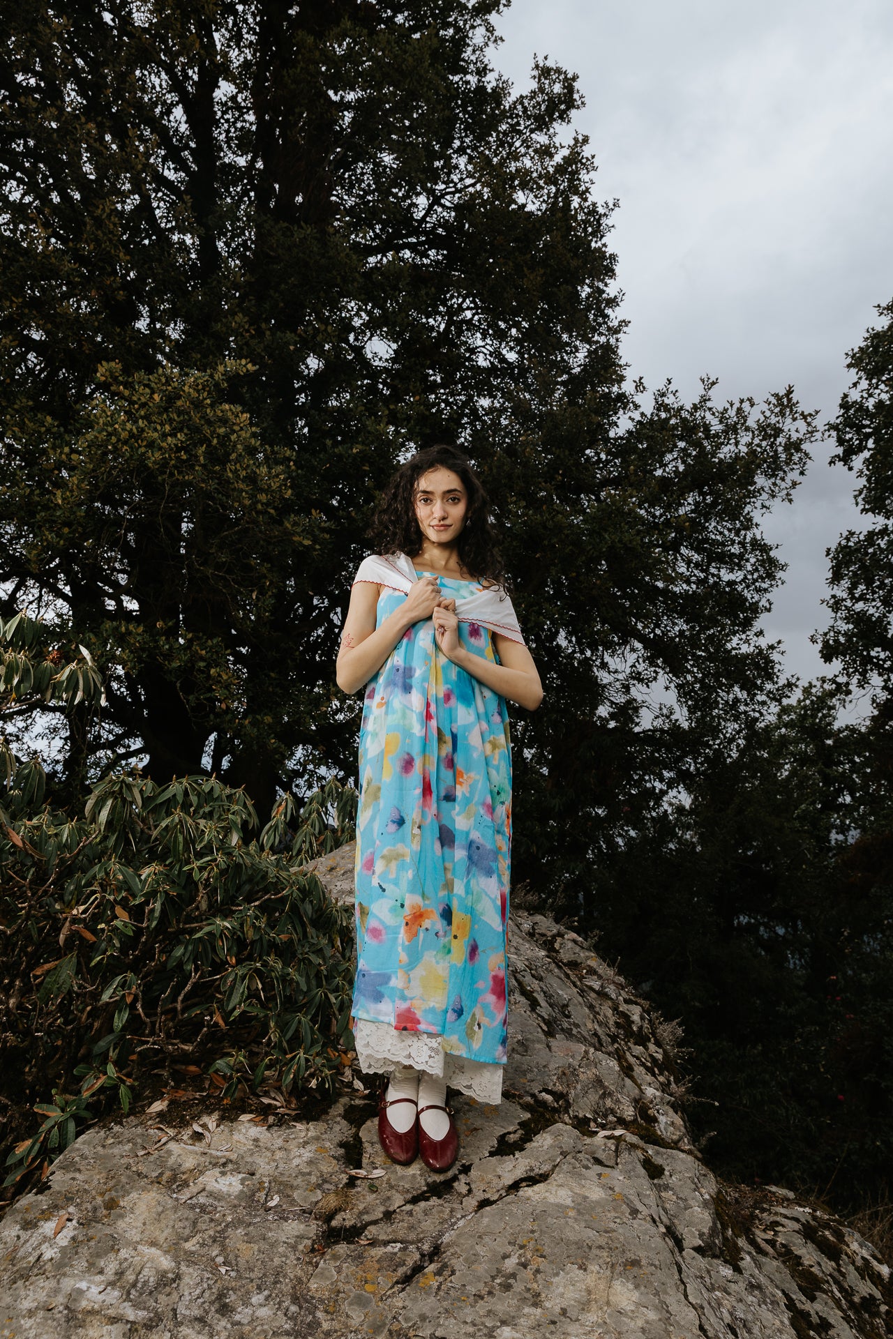 Blue Poppy Field Dress