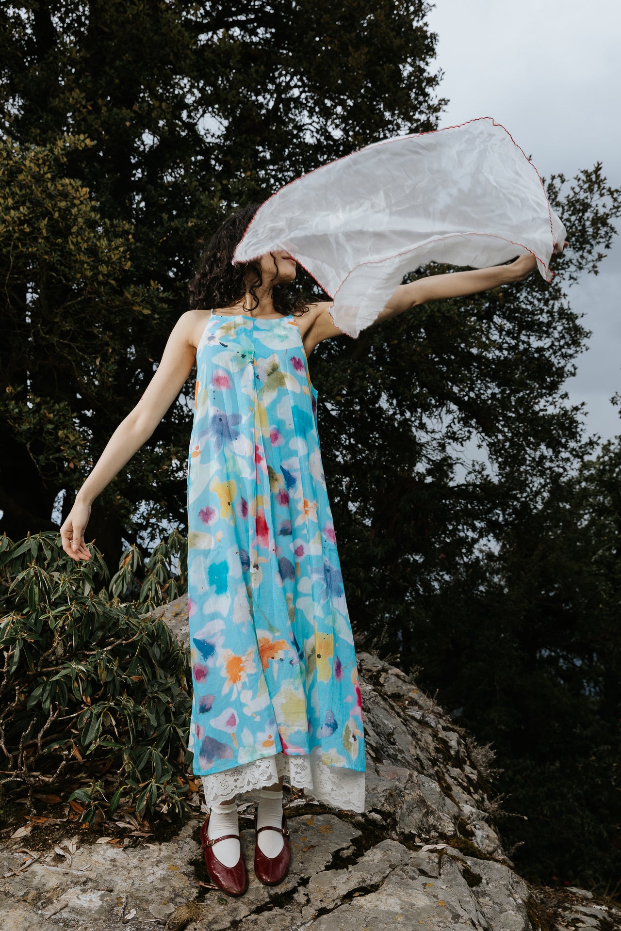 Blue Poppy Field Dress