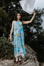 Blue Poppy Field Dress