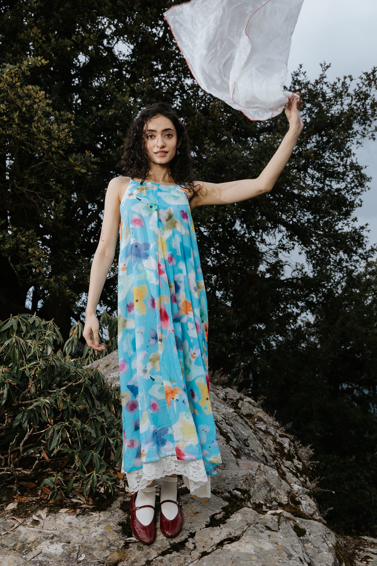 Blue Poppy Field Dress