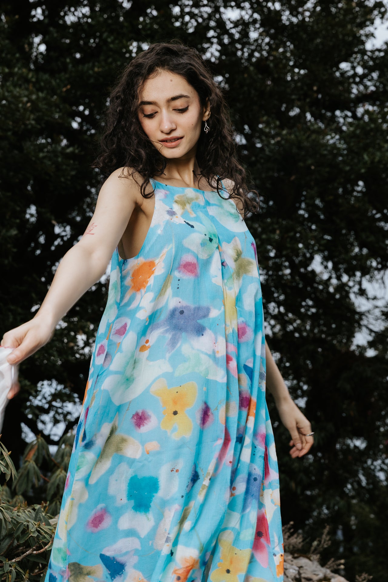 Blue Poppy Field Dress
