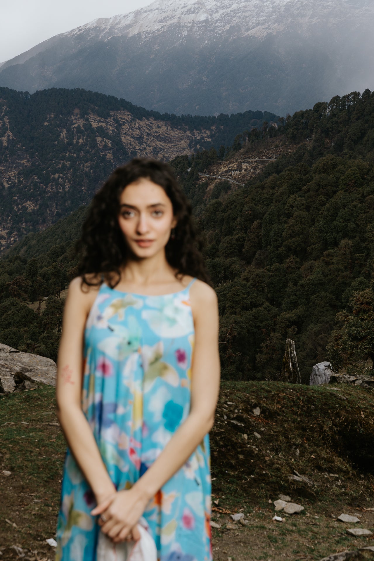 Blue Poppy Field Dress