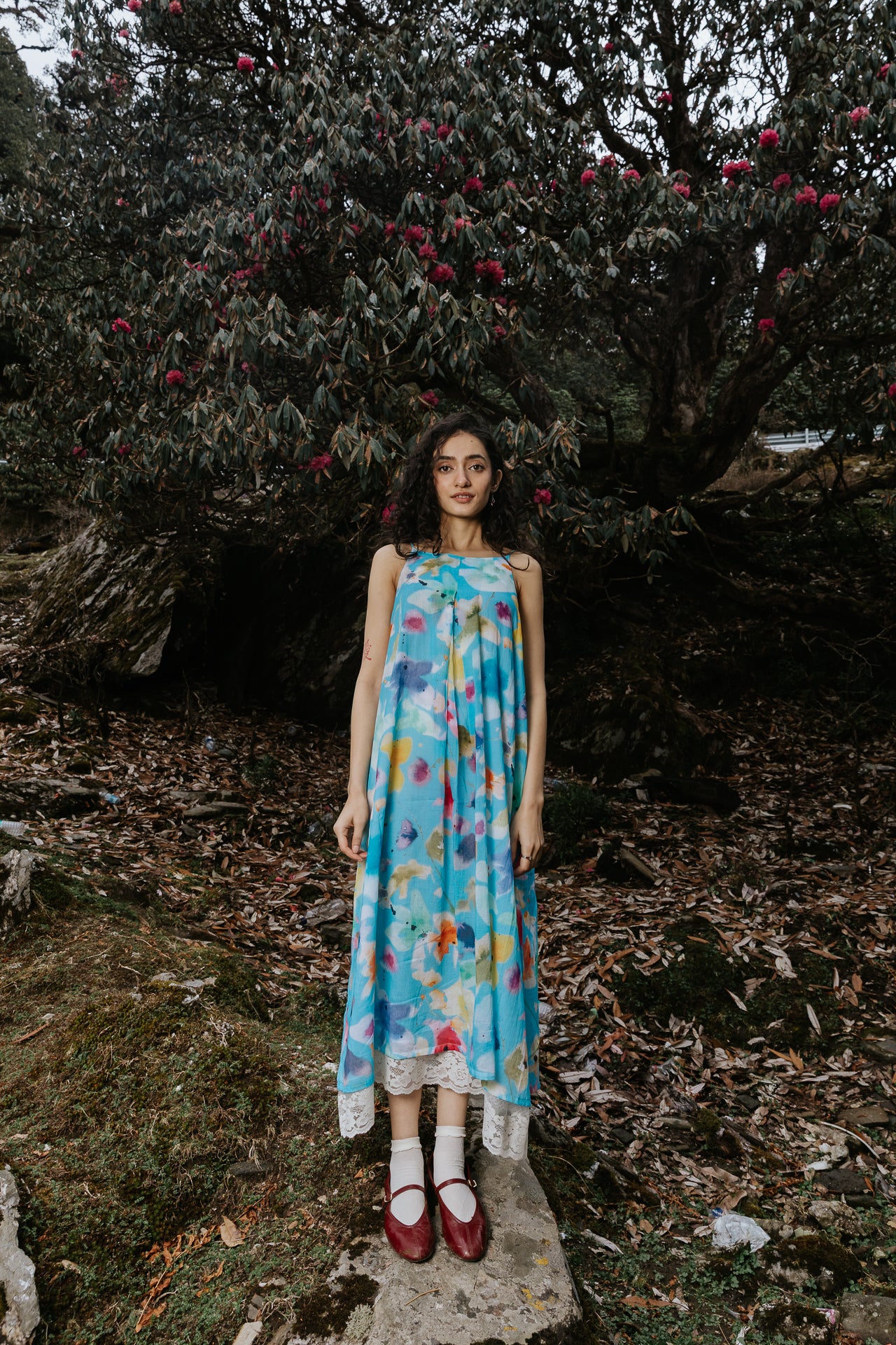 Blue Poppy Field Dress