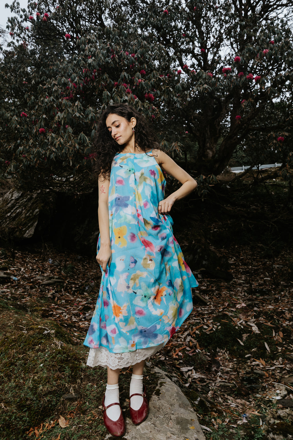 Blue Poppy Field Dress
