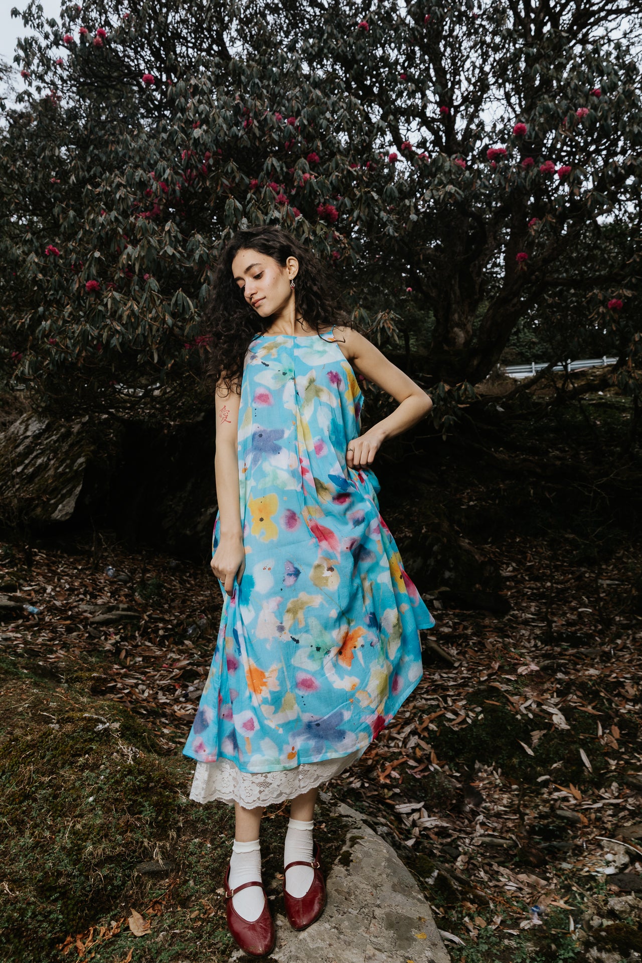 Blue Poppy Field Dress