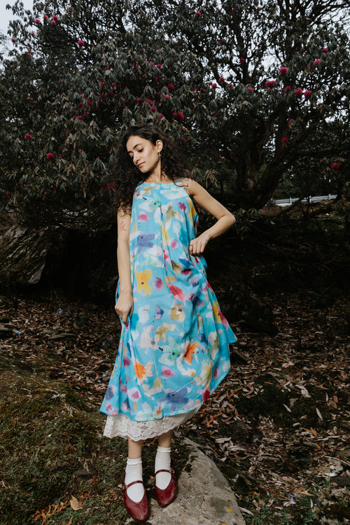Blue Poppy Field Dress