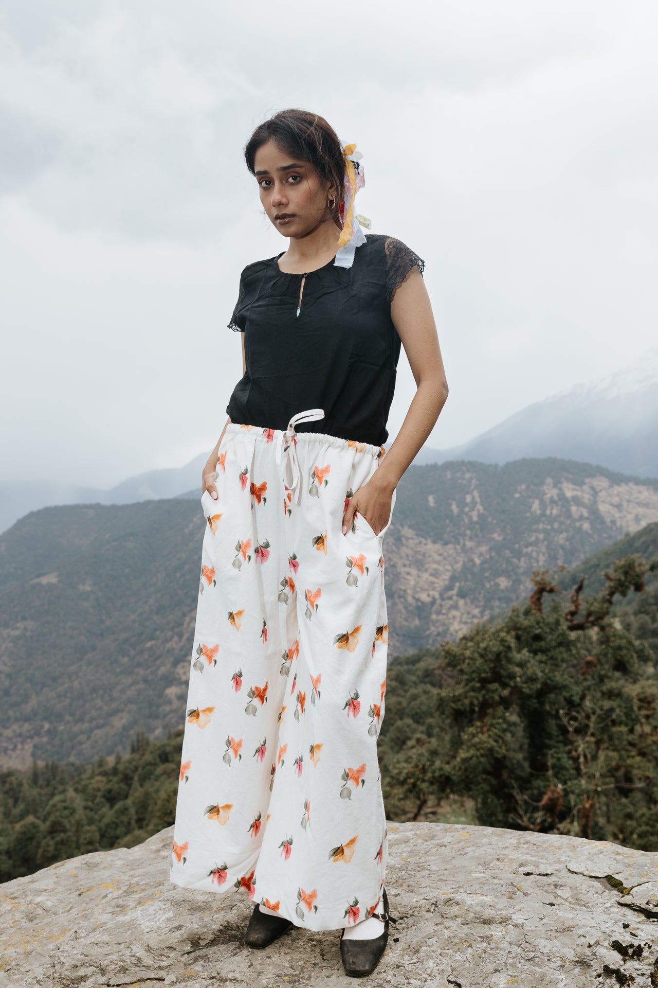 Linen Bougainvillea Pants