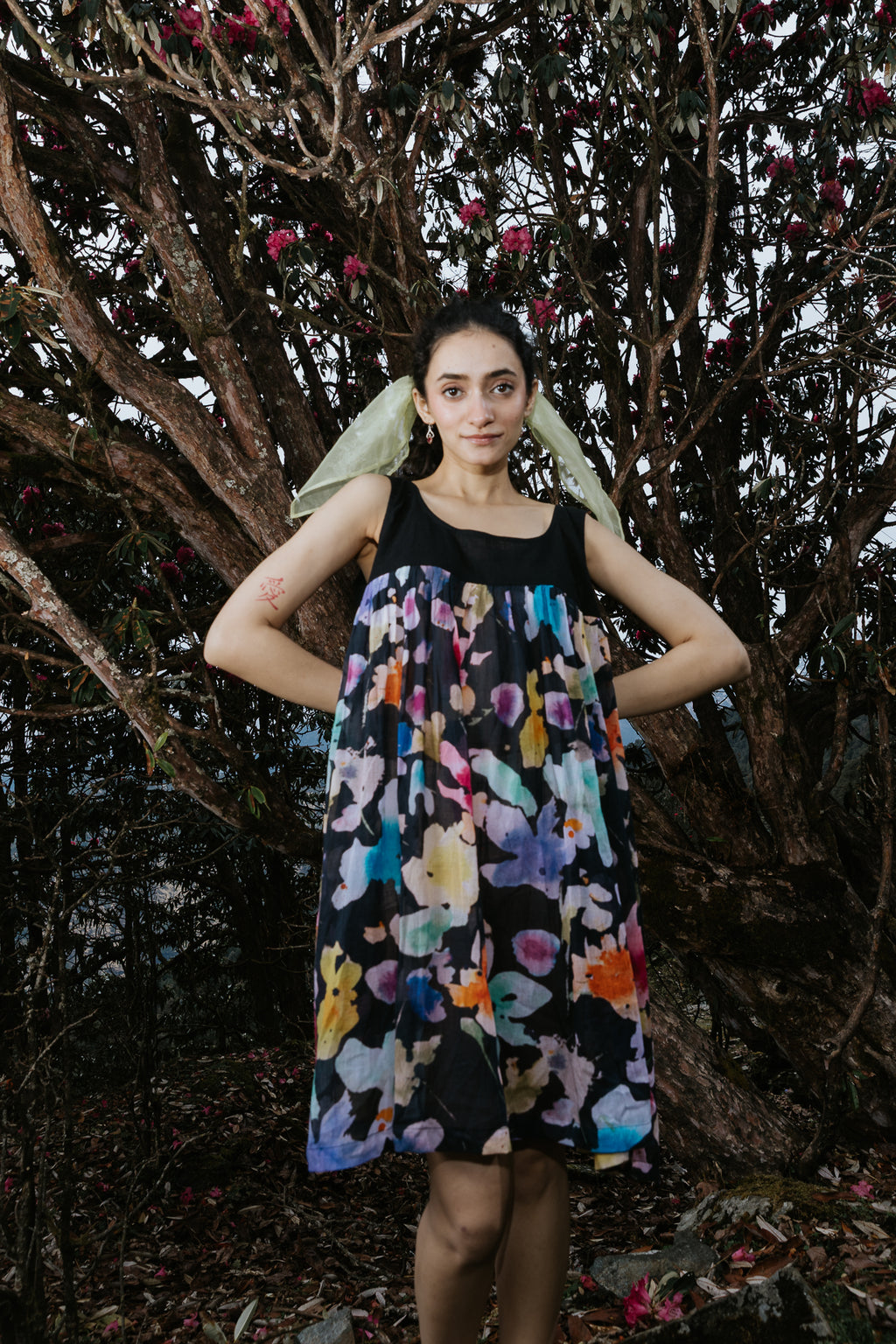 Night Canvas Short Dress