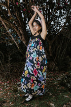 Night Painting Scallop Dress