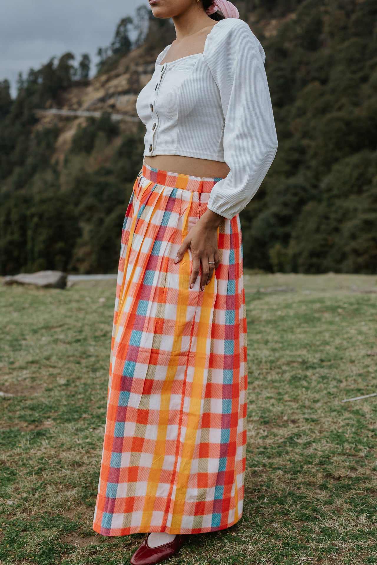 The Painted Plaid Skirt