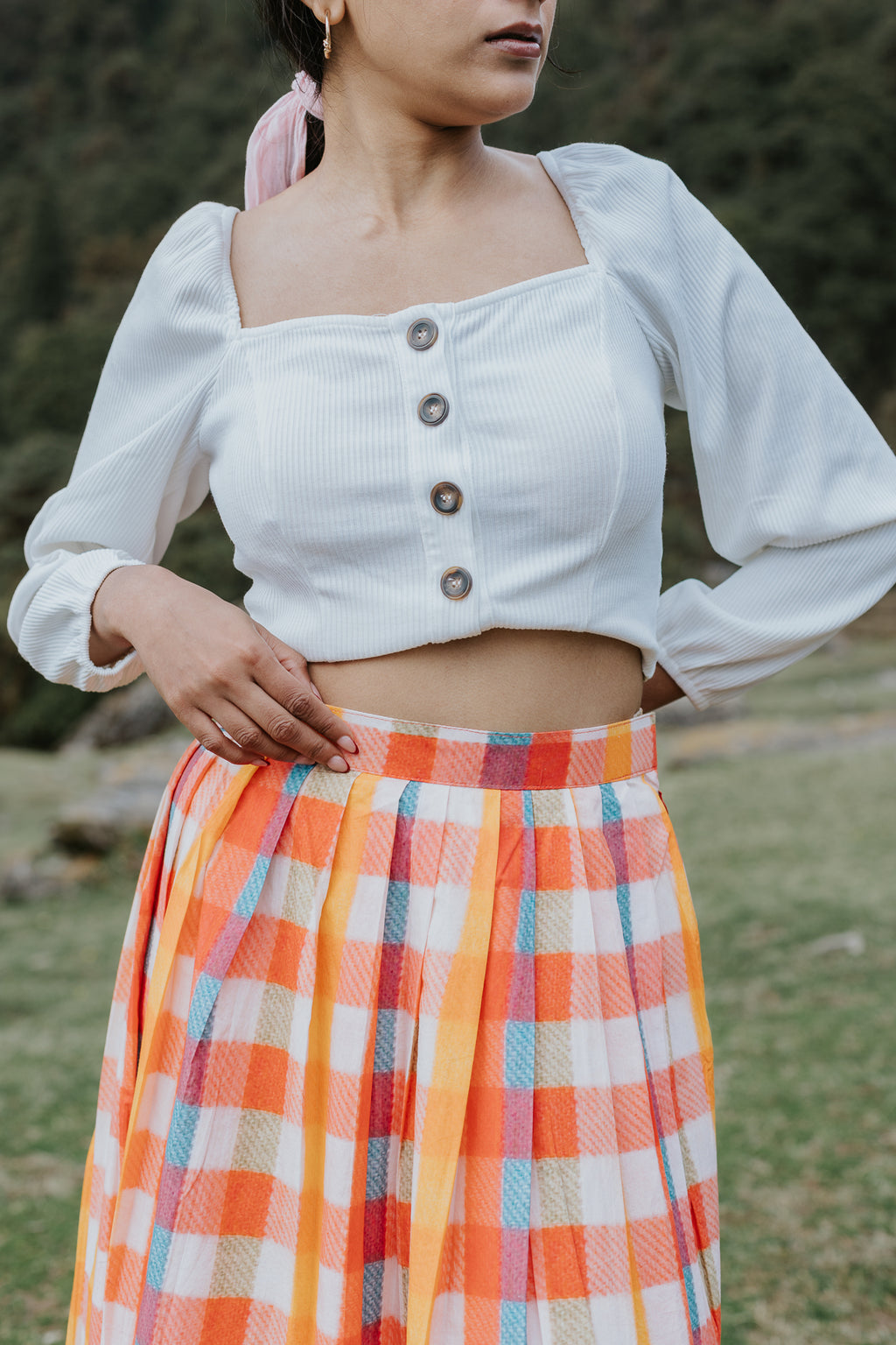 The Painted Plaid Skirt